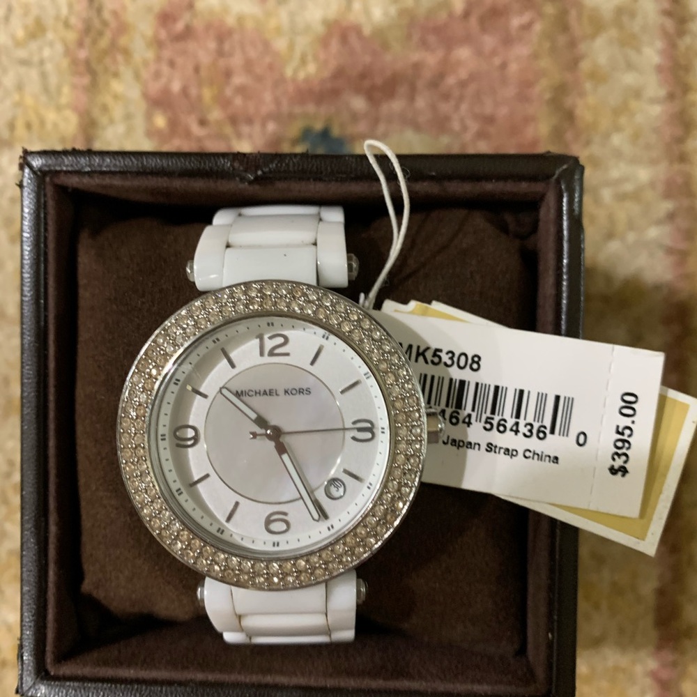 Michael Kors women’s white ceramic watch